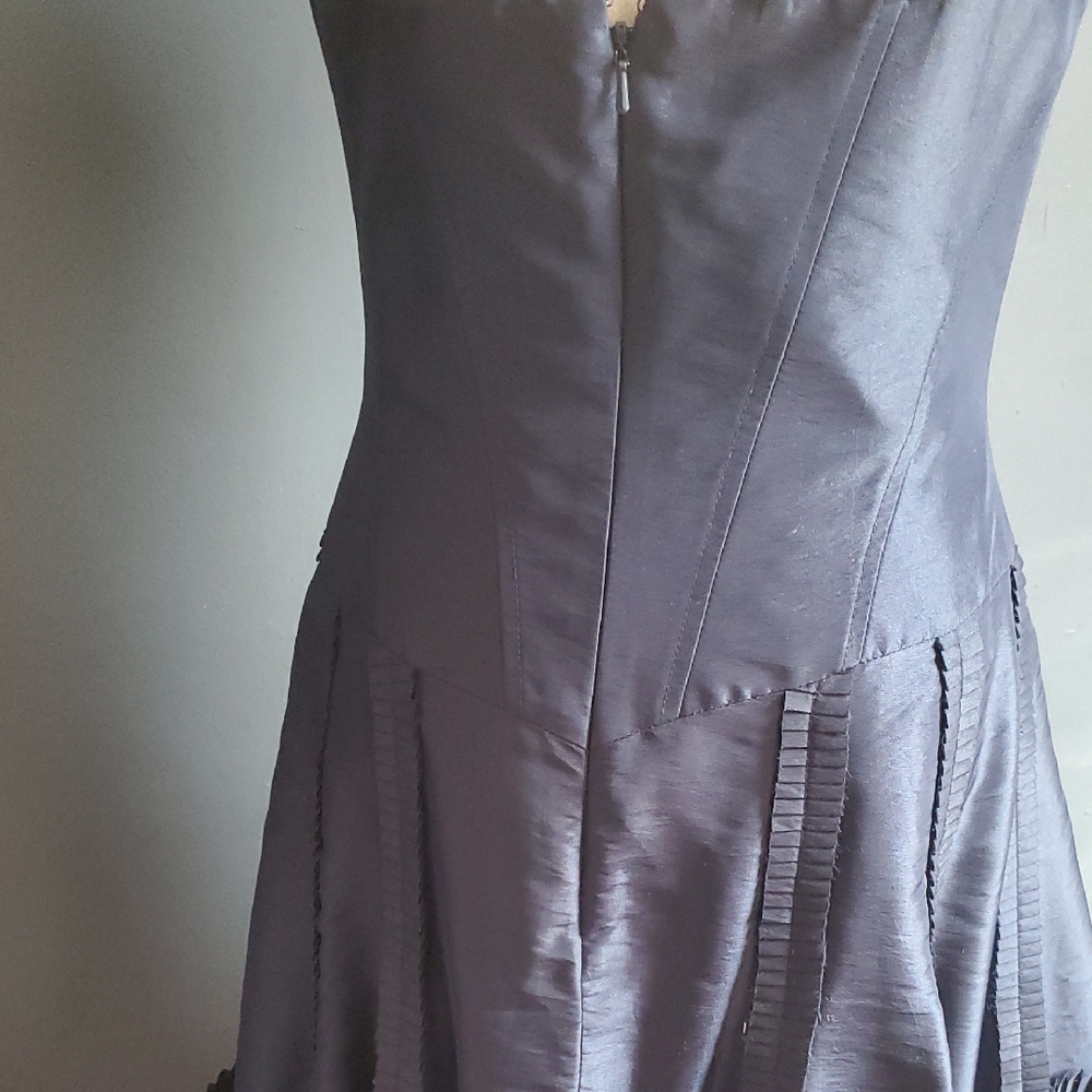 Etoile Blue Strapless Sweetheart Fit and Flare Dress Size 6 - Picture 9 of 17